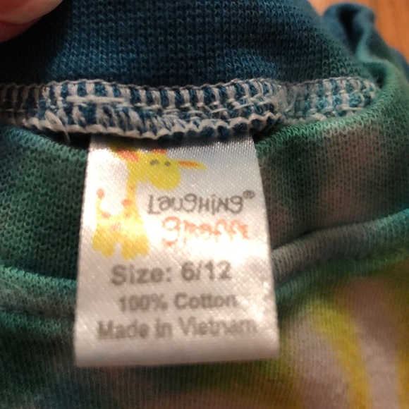 Laughing Giraffe tie dyed onesie - Picture 2 of 4